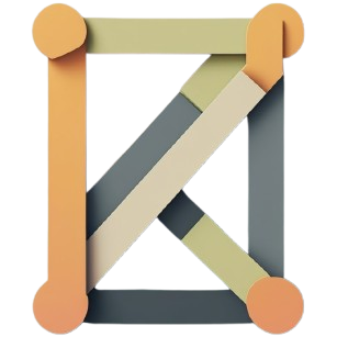 Colorful geometric toy structure on a white background