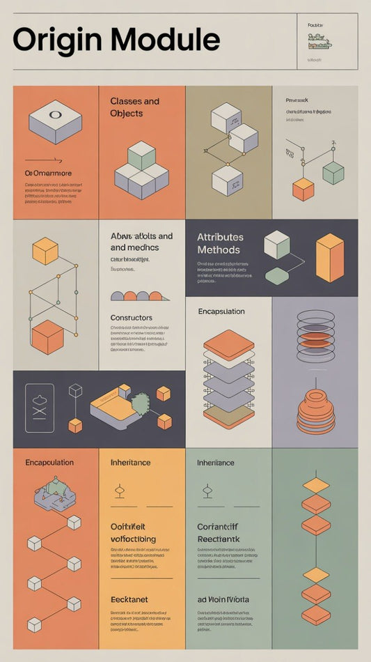 Educational diagram of an 'Origin Module' with various concepts and their relationships.